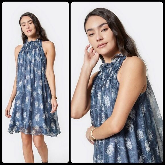 Joie Dresses & Skirts - NEW! Joie Thelen Blue & Gray Baltic Print Flowy Mini Dress